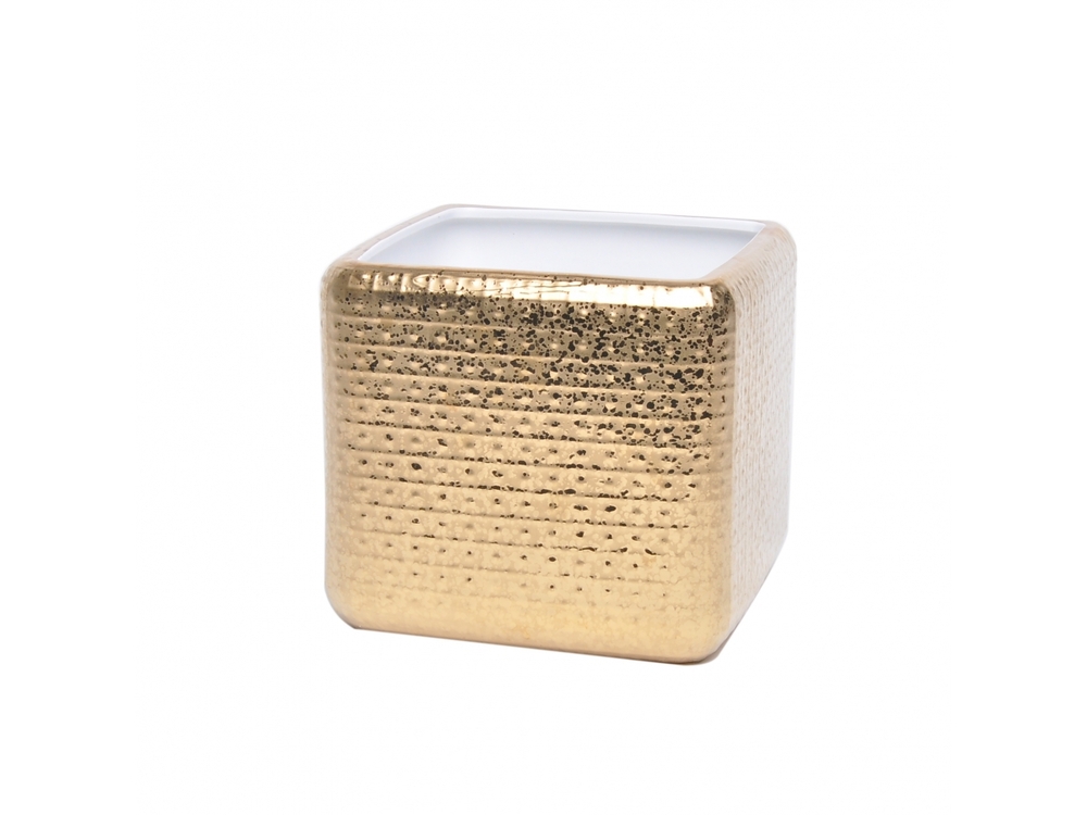 vaso cubo oro